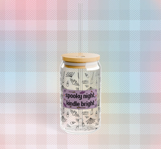 Bats & E-Readers 16oz. Glass Cup