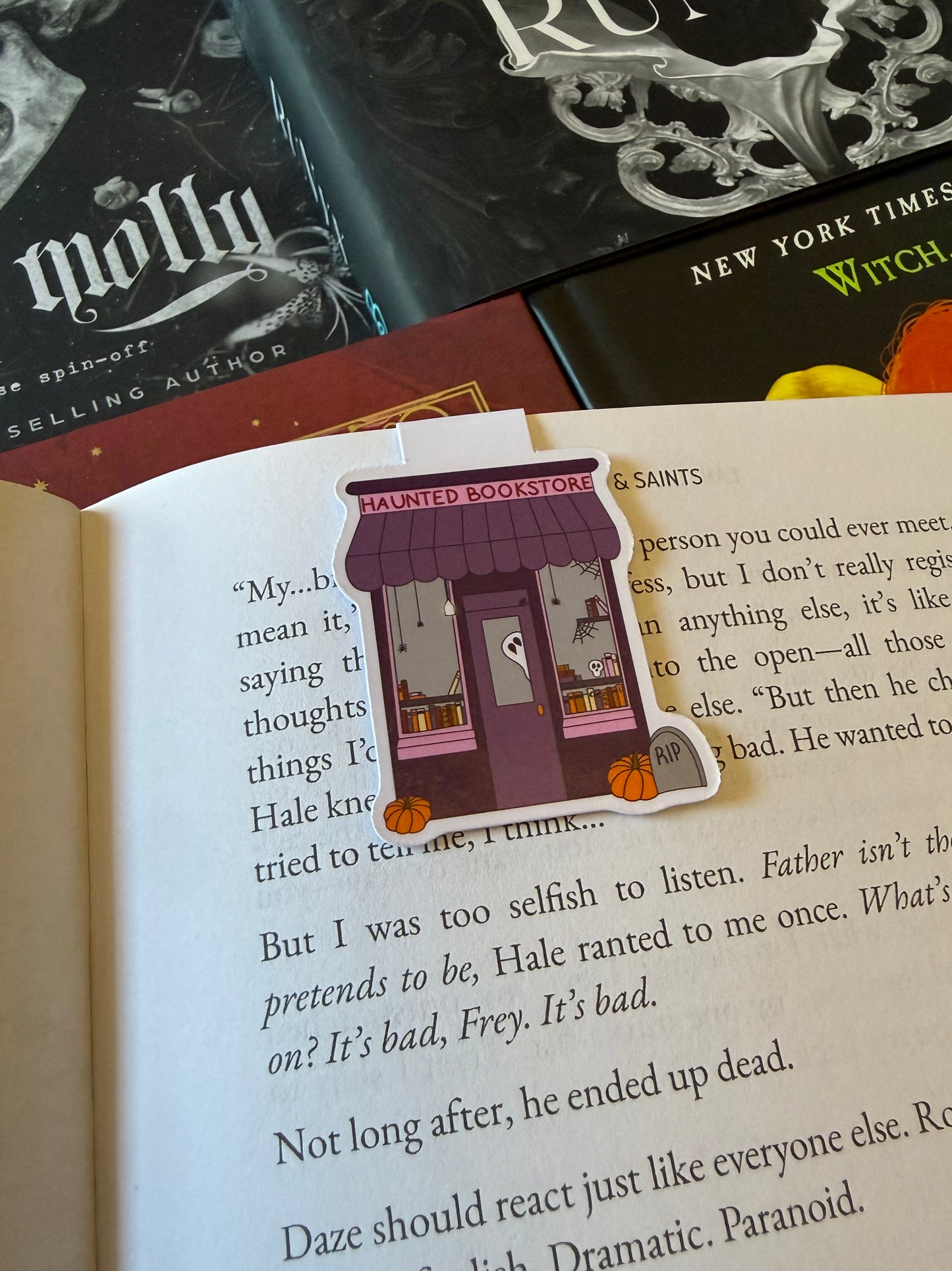 Haunted Bookstore Magnetic Bookmark