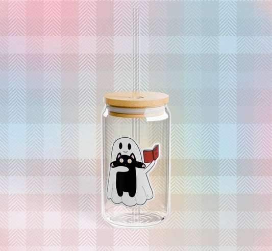 Bookish Ghoul 16oz. Glass Cup
